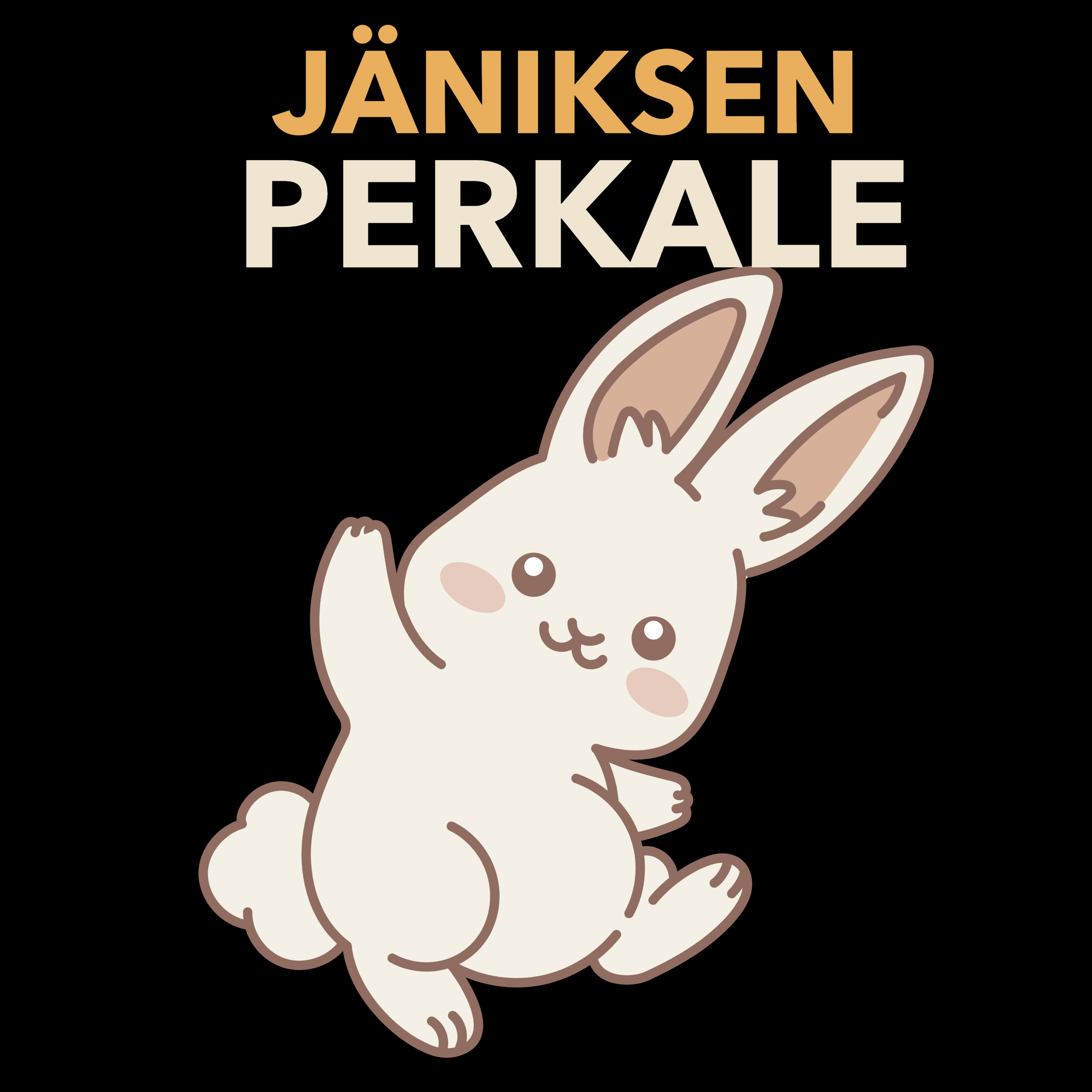T-PAITA MUSTA - JÄNIKSEN PERKALE (00 366)