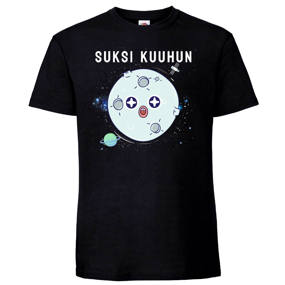 T-PAITA MUSTA - SUKSI KUUHUN - KAMALA LUONNE (474)