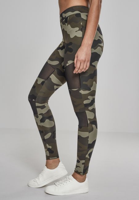 LEGGINSIT - Camo Tech Mesh WOODCAMO - URBAN CLASSICS