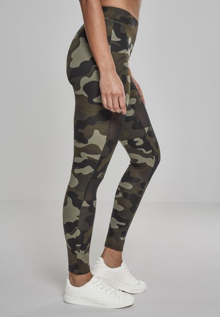 LEGGINSIT - Camo Tech Mesh WOODCAMO - URBAN CLASSICS