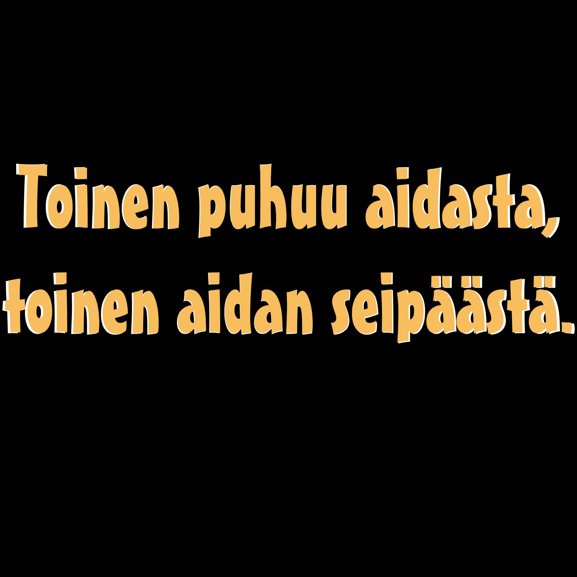 PAITAKUVA - Toinen puhuu aidasta, toinen aidan seipäästä. (5008)