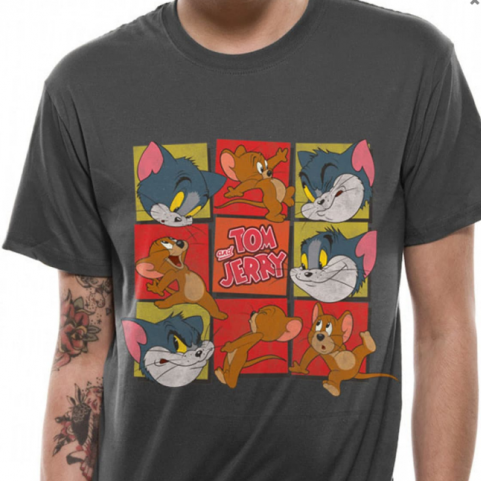 T-PAITA - TOM & JERRY - SQUARES (LF8400)