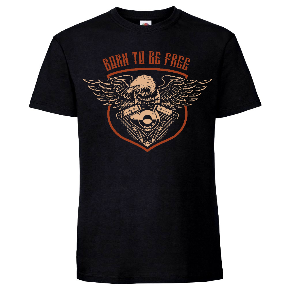 T-PAITA MUSTA - BORN TO BE FREE (3062)