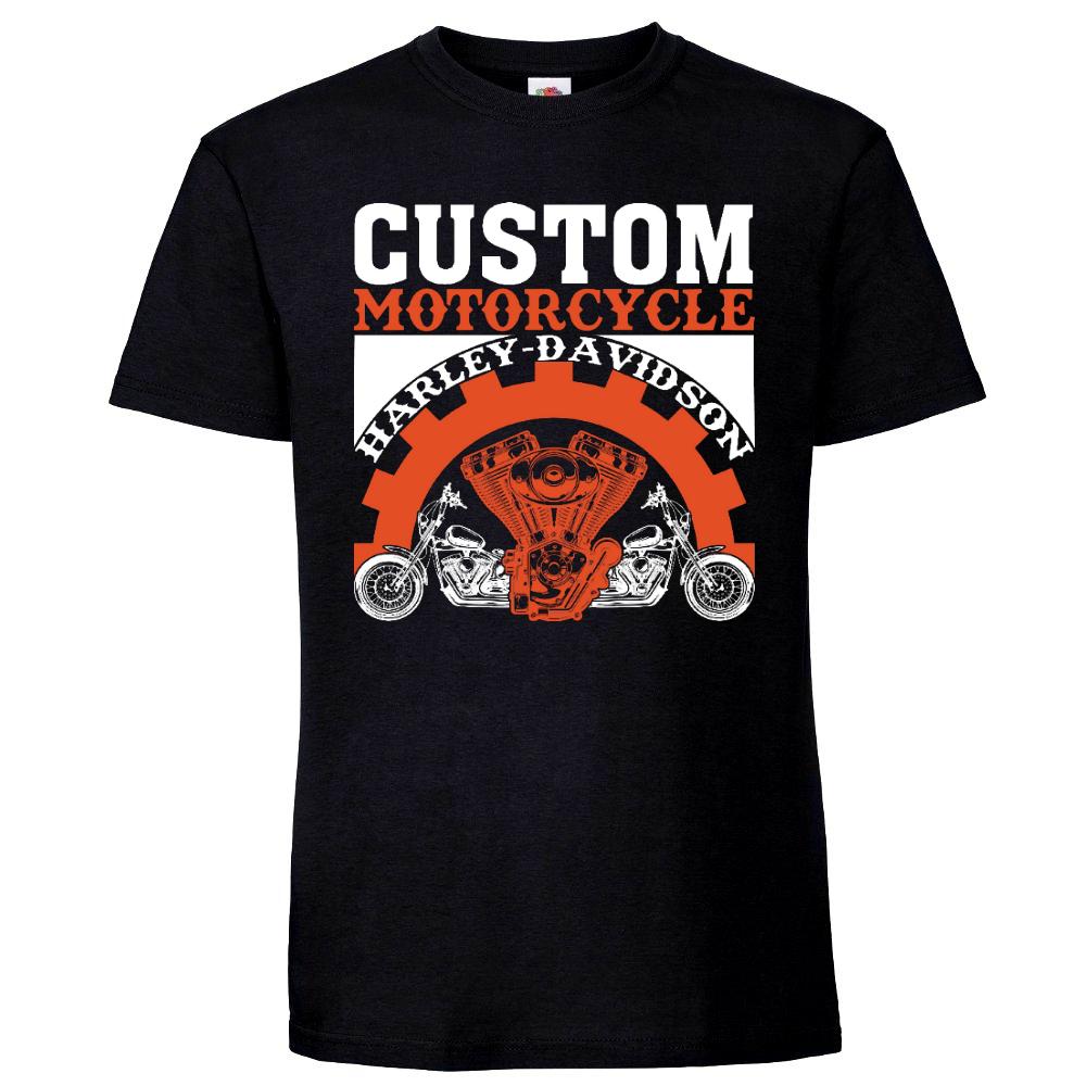 T-PAITA MUSTA - CUSTOM MOTORCYCLE (3057)