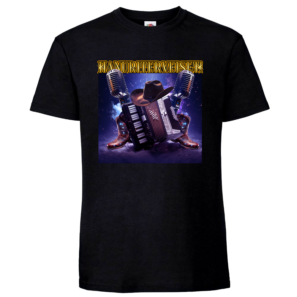 T-PAITA MUSTA - HANURITERVEISET