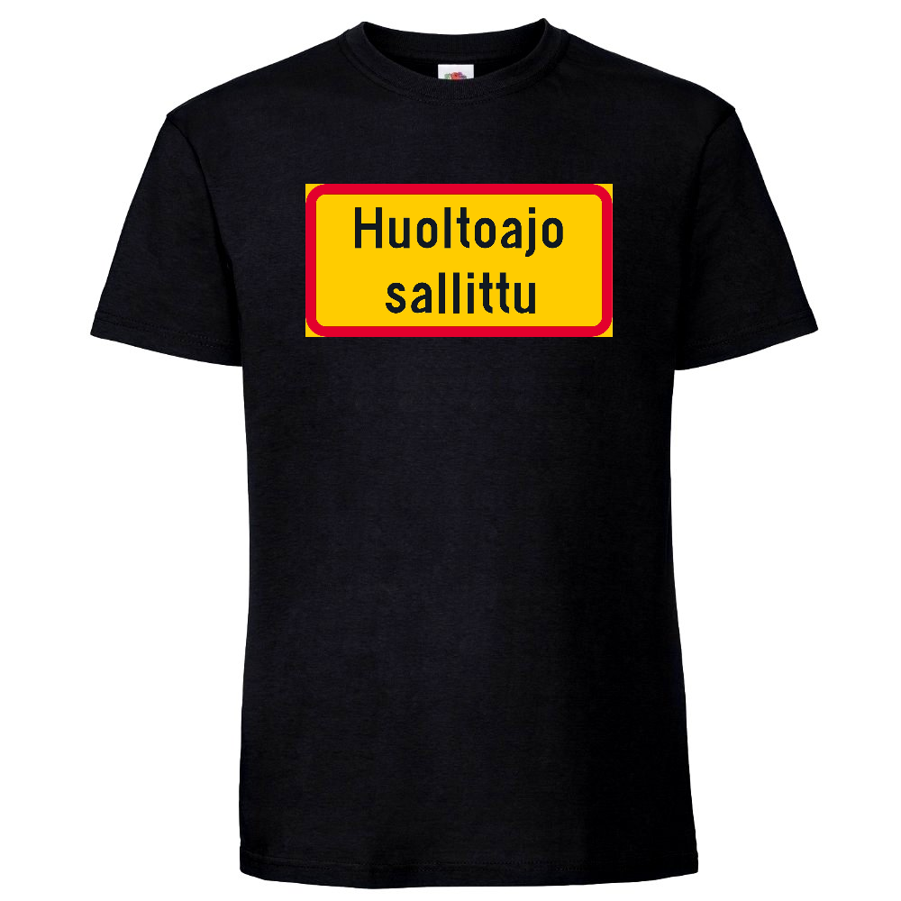 T-PAITA MUSTA - HUOLTOAJO SALLITTU (00 3058)