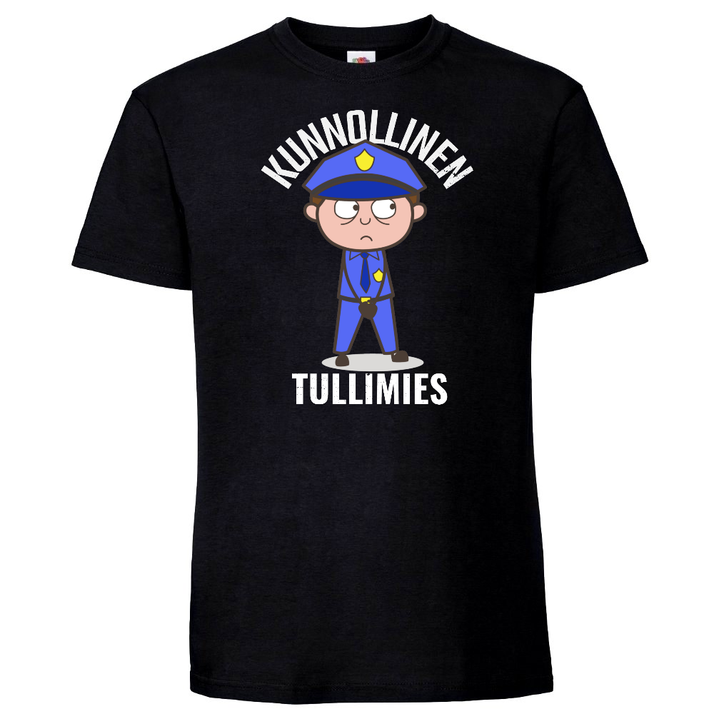 T-PAITA MUSTA - KUNNOLLINEN TULLIMIES - KAMALA LUONNE (3009)