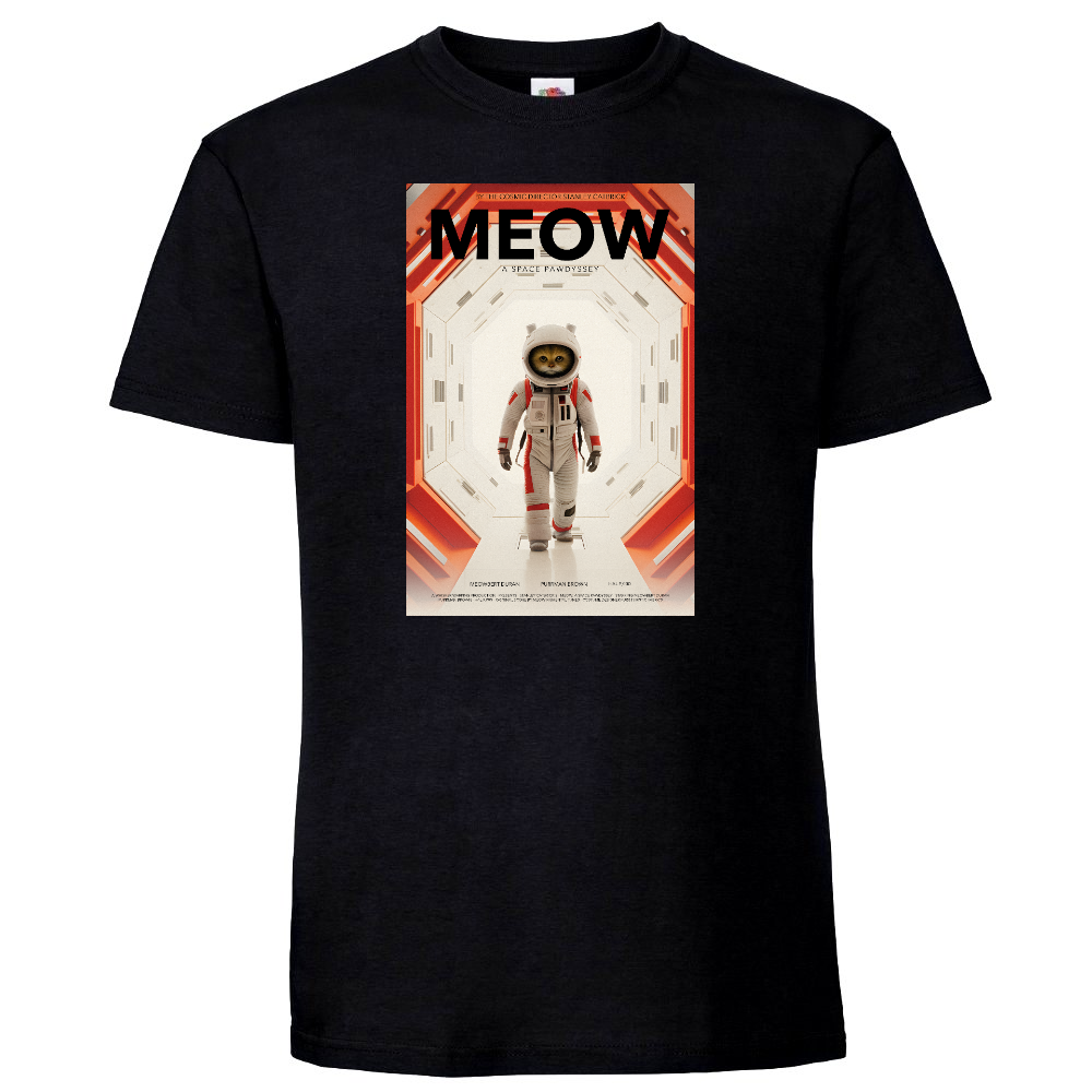 KISSALEFFA T-PAITA MUSTA - MEOW