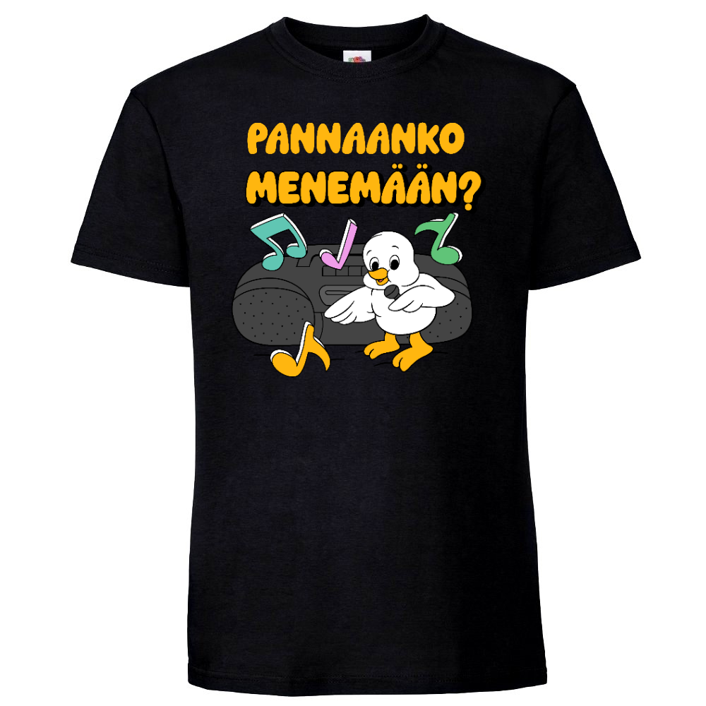 T-PAITA MUSTA - PANNAANKO MENEMÄÄN - KAMALA LUONNE (3046)