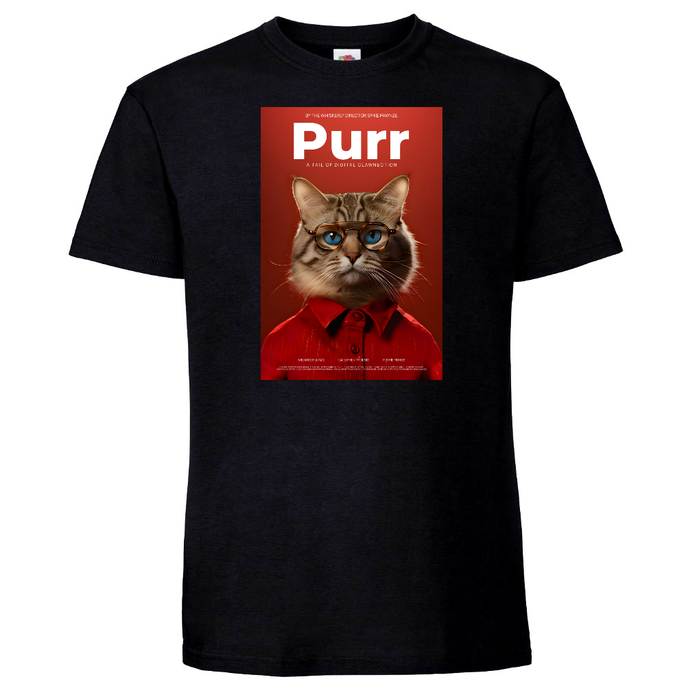 KISSALEFFA T-PAITA MUSTA - PURR