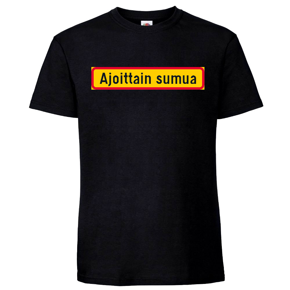 T-PAITA MUSTA - AJOTTAIN SUMUA (00 531)