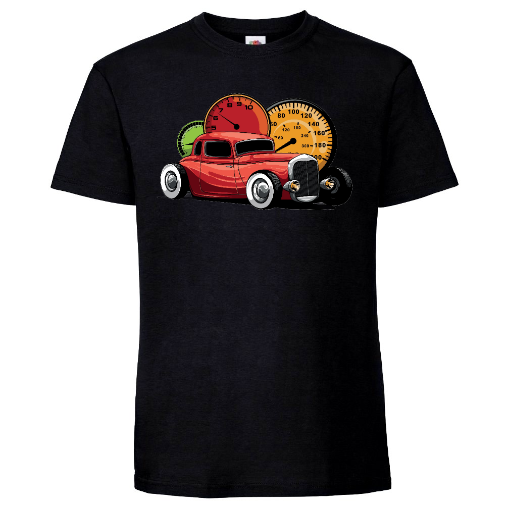 T-PAITA MUSTA - Redline Hot Rod (3226)