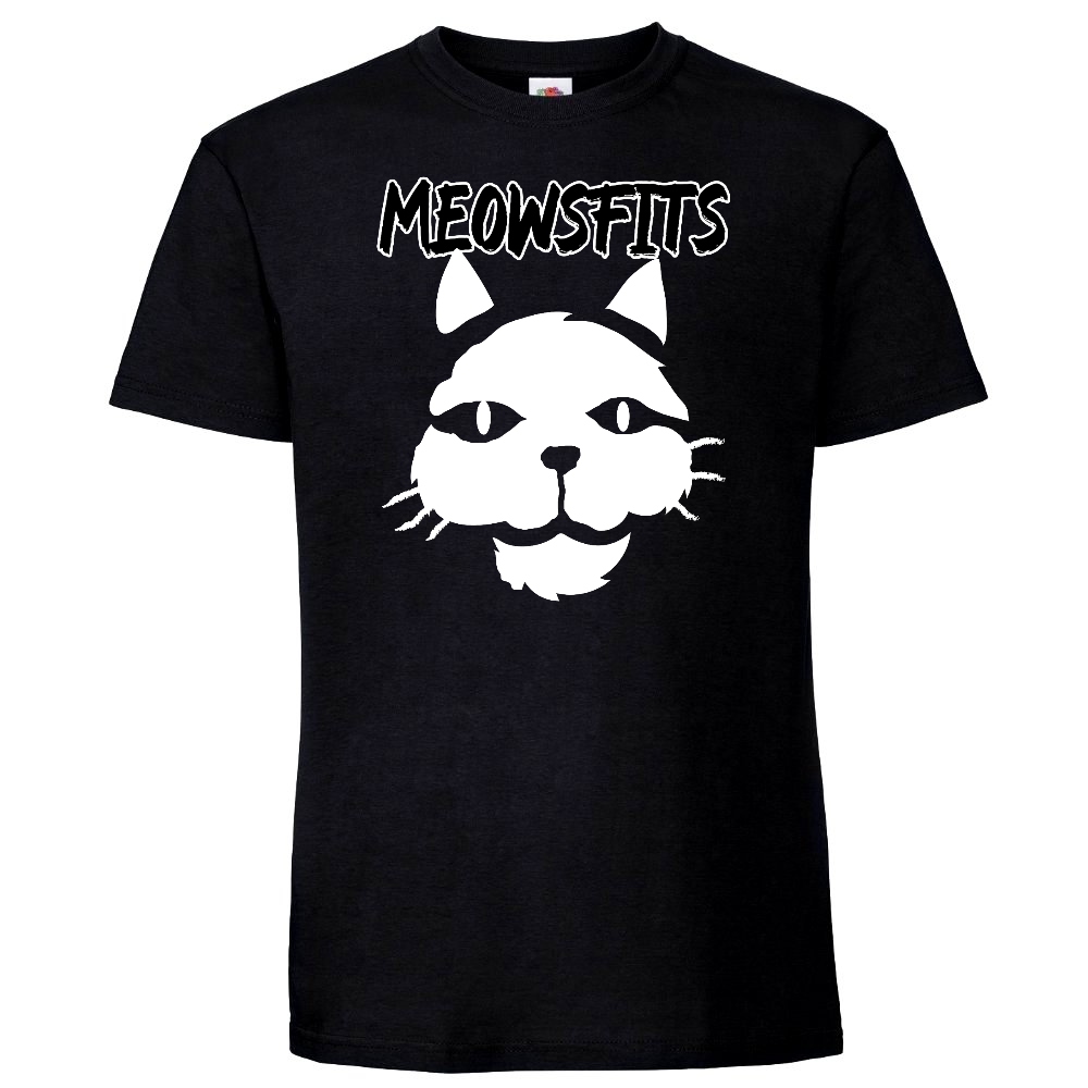KISSABÄNDI T-PAITA MUSTA - MEOWSFITS (3014)