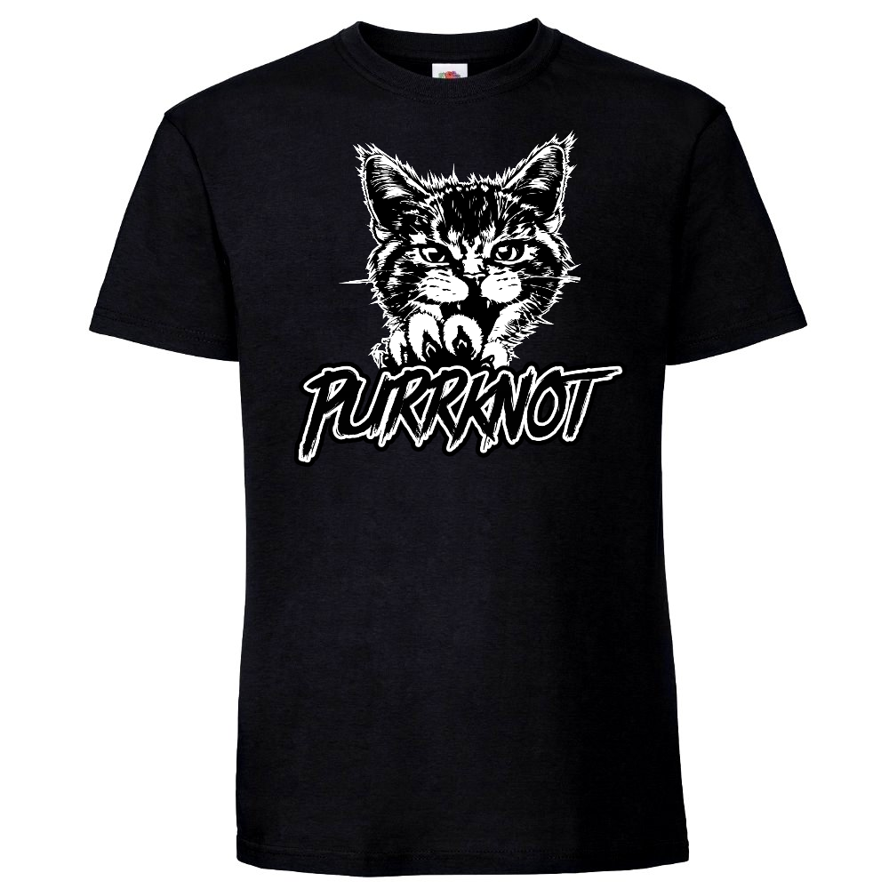 KISSABÄNDI T-PAITA MUSTA - PURRKNOT (3013)