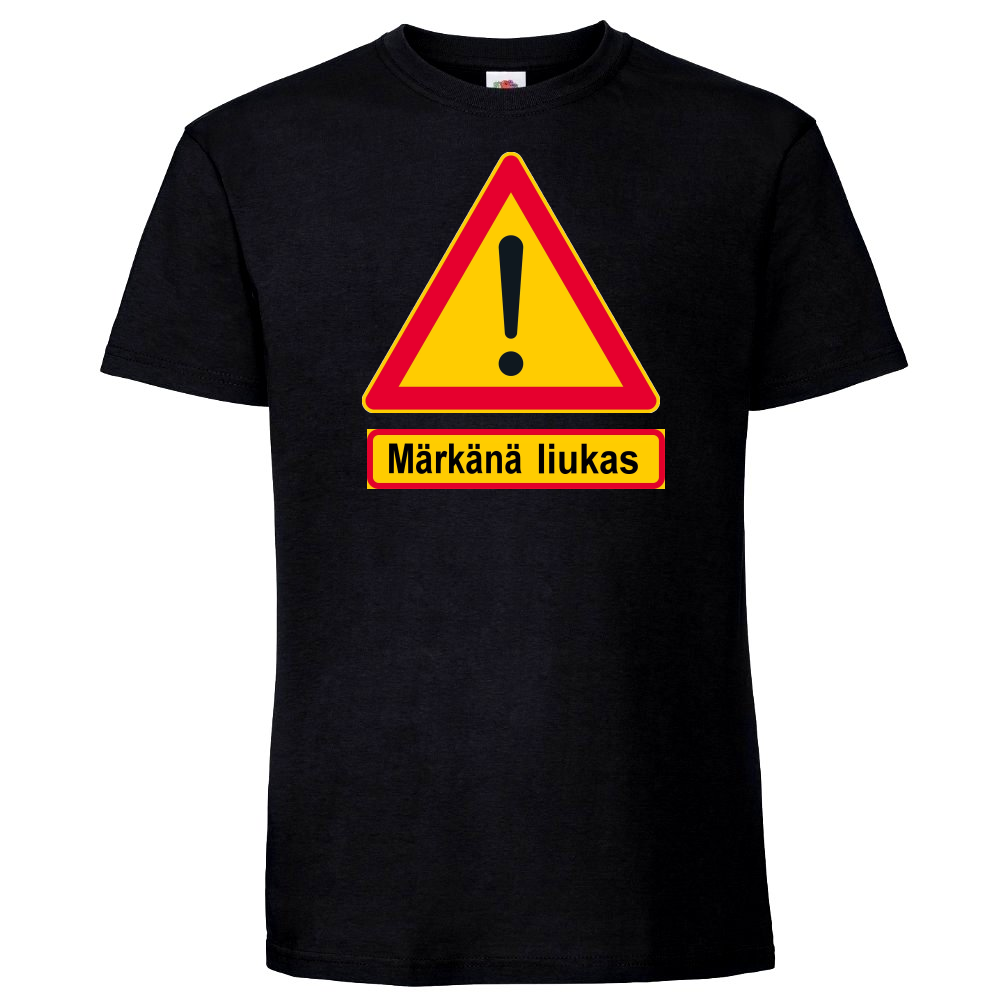 T-PAITA MUSTA - MÄRKÄNÄ LIUKAS (00 243)