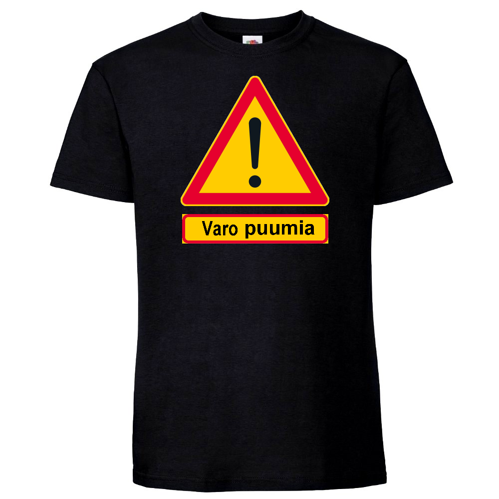 T-PAITA MUSTA - VARO PUUMIA