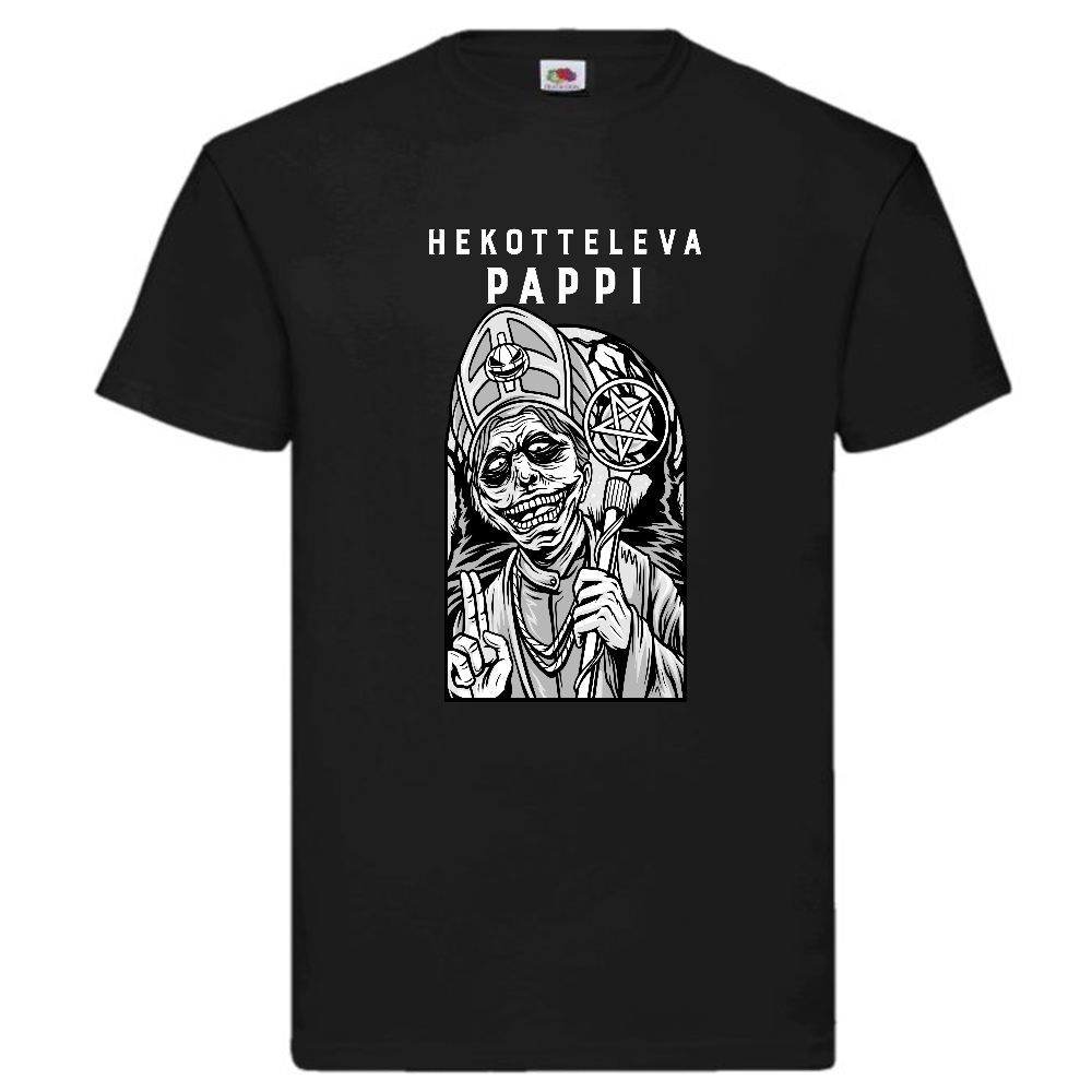 T-PAITA MUSTA - HEKOTTELEVA PAPPI - KAMALA LUONNE (1018)