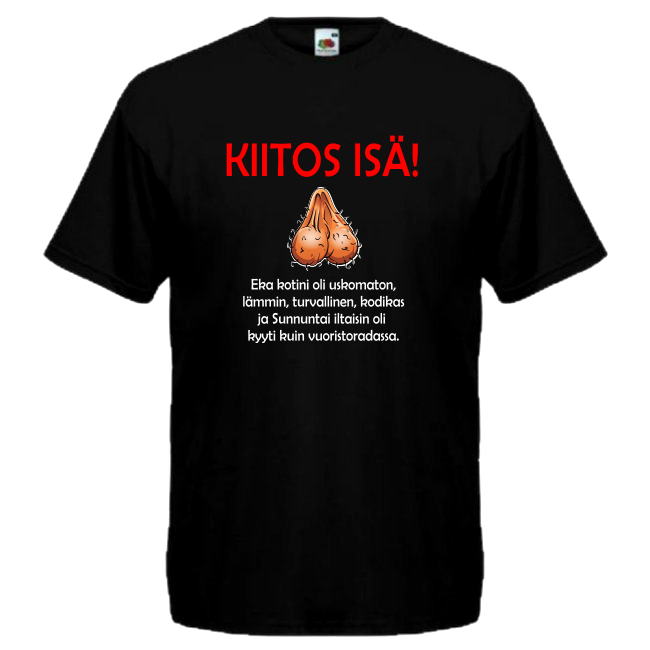 T- PAITA musta - KIITOS ISÄ!  (00 2553)