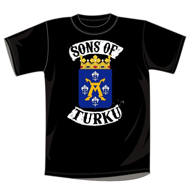 T-PAITA MUSTA - SONS OF TURKU VAAKUNA