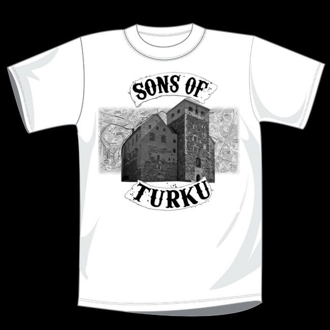 T-PAITA VALKOINEN - SONS OF TURKU kartta (3037)