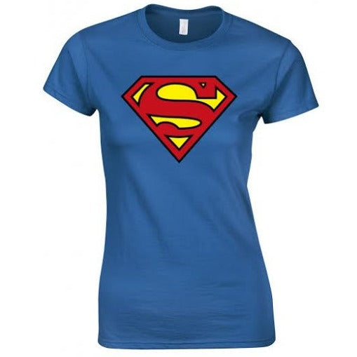 NAISTEN T-PAITA -3D SUPERMAN LOGO (LF8134)