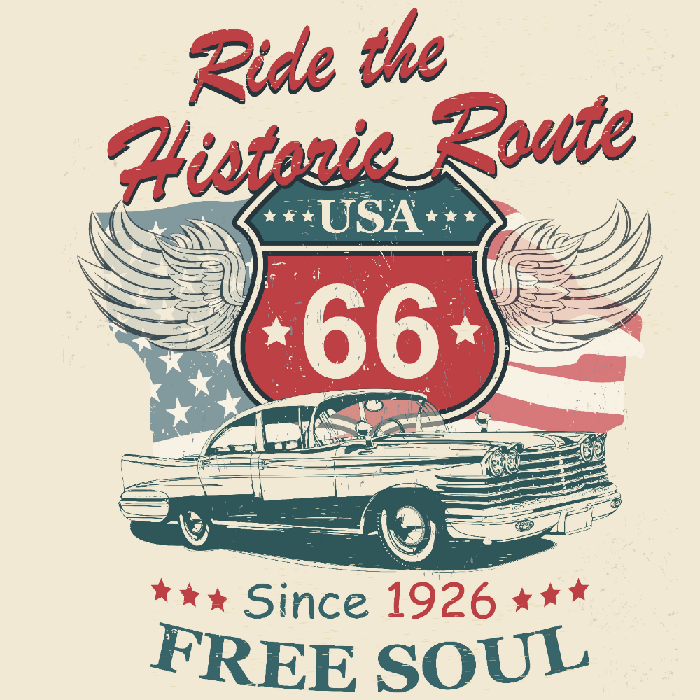 T-PAITA LUONNONVALKOINEN - RIDE THE HISTORIC ROUTE (00 2837)