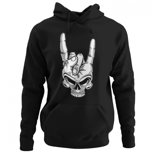 ROKKI HUPPARI MUSTA - SKULL FINGERS (00 1101)