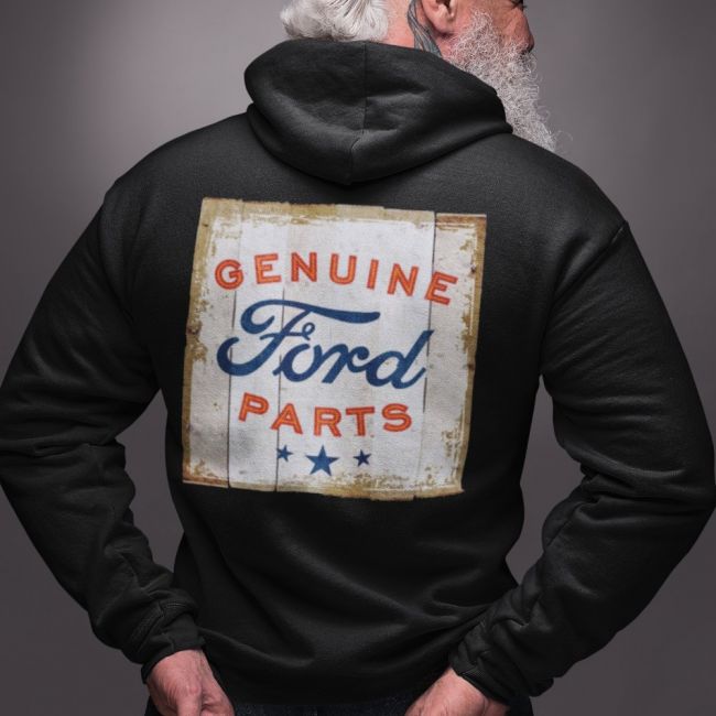 AUTHENTIC VETOKETJUHUPPARI musta - GENUINE FORD PARTS LOGO DISTRESSED SIGN (876)