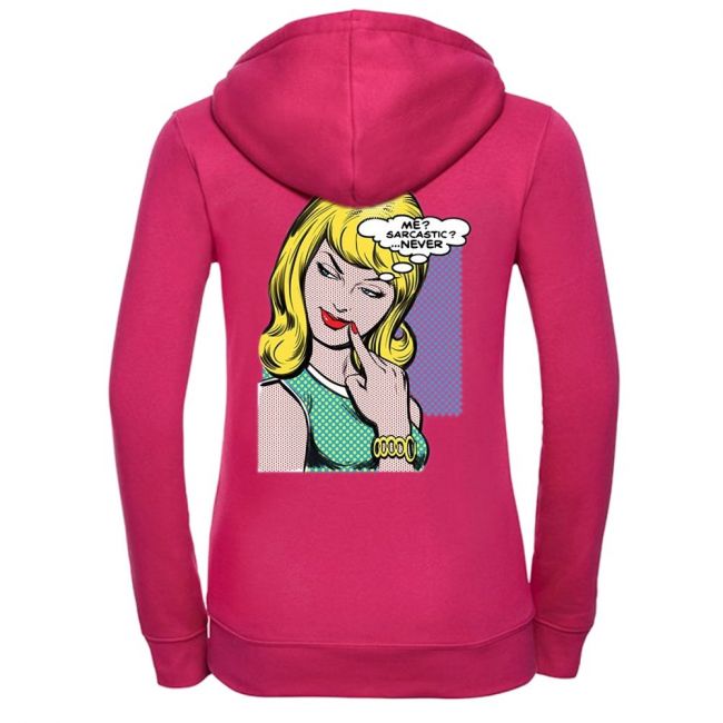 NAISTEN VETOKETJUHUPPARI Fuchsia - SARCASTIC COMIC (511)