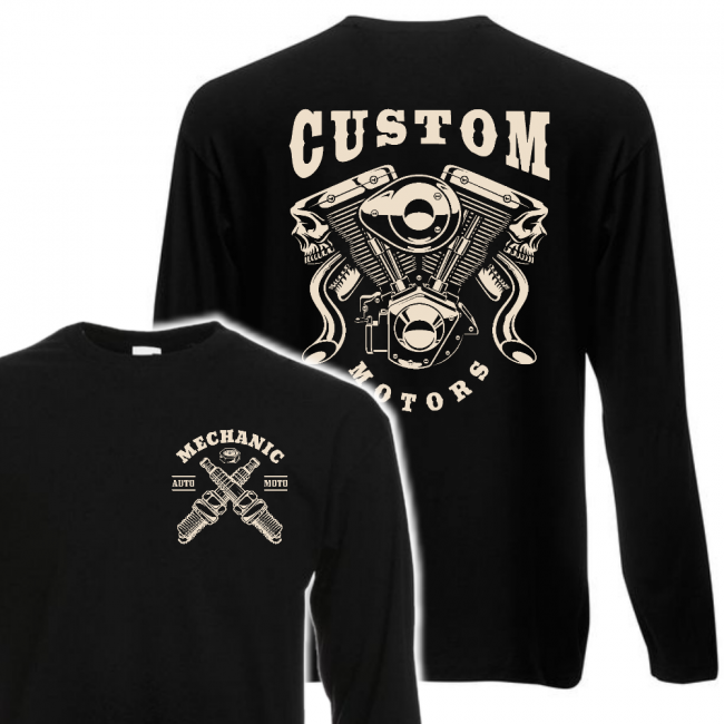 VAUHTI Pitkähihainen Paita - custom skull (3082)