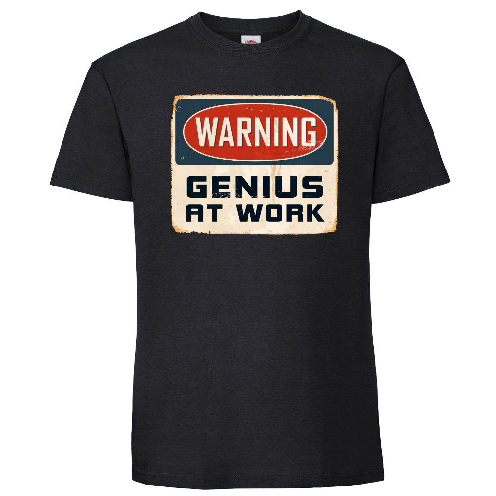 T-PAITA MUSTA - GENIUS AT WORK - KAMALA LUONNE (2844)