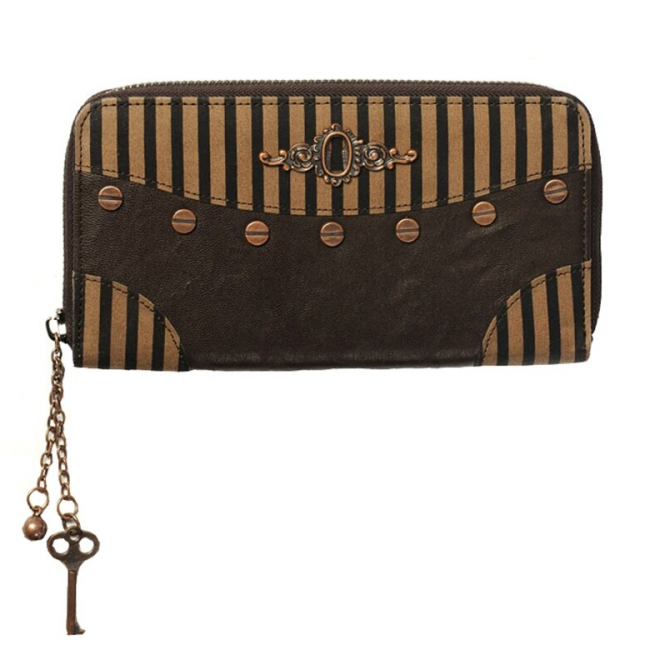 RAHAPUSSI - Banned Steampunk wallet with stripes