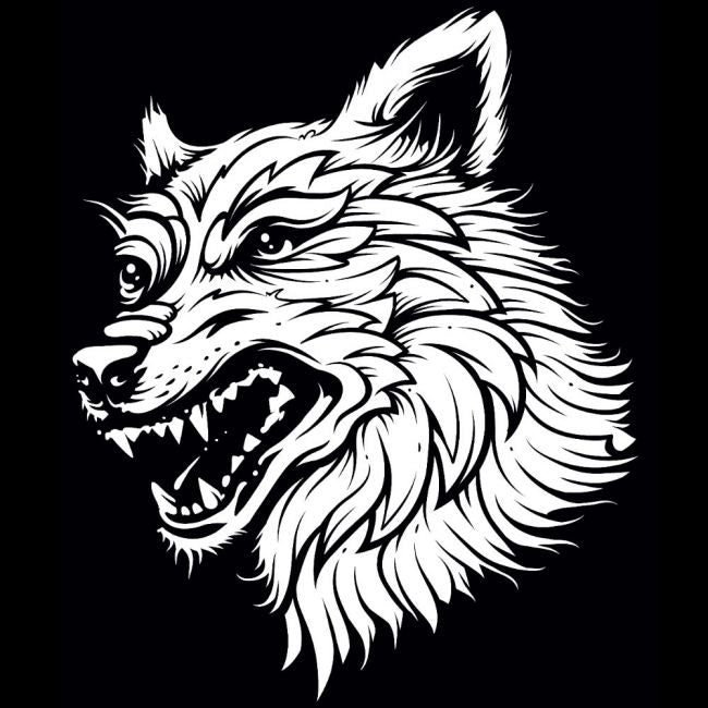 CLASSIC HUPPARI musta - WHITE WOLF