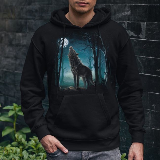 CLASSIC HUPPARI musta - WOLF & MOON (00 337)