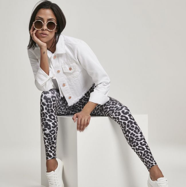 LEGGINSIT - Ladies AOP High Waist Leggings - URBAN CLASSICS