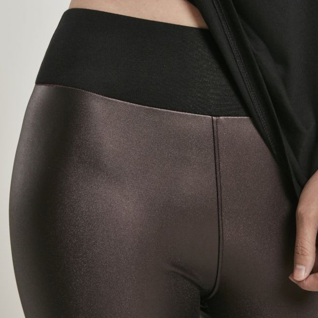 LEGGINSIT - Faux Leather High Waist REDWINE - URBAN CLASSICS