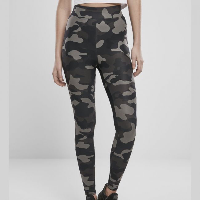LEGGINSIT - High Waist Camo Tech dark camo - URBAN CLASSICS