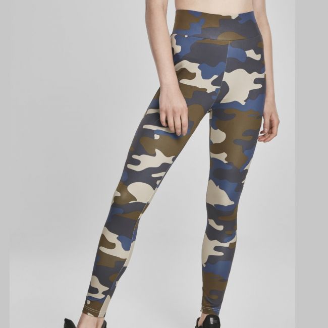 LEGGINSIT - High Waist Camo Tech summerolive camo - URBAN CLASSICS