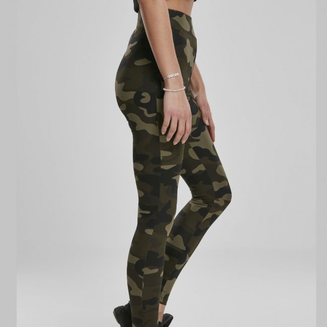 LEGGINSIT - High Waist Camo Tech WOOD CAMO - URBAN CLASSICS