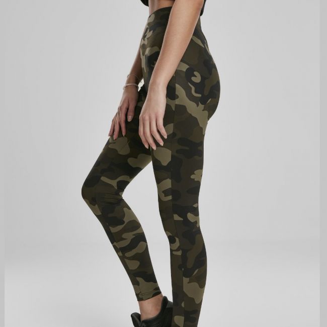LEGGINSIT - High Waist Camo Tech WOOD CAMO - URBAN CLASSICS