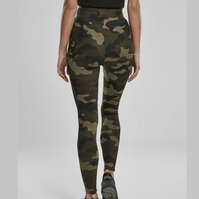LEGGINSIT - High Waist Camo Tech WOOD CAMO - URBAN CLASSICS