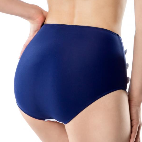 BIKINIT - ALAOSA Vintage Bikini Brief sini/puna/valkoinen (45)