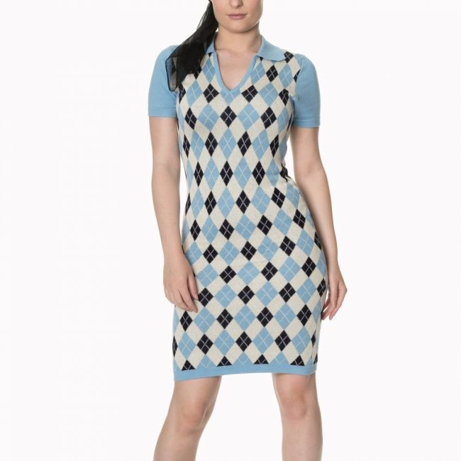 MEKKO - THE HIGH LIFE KNIT DRESS blue