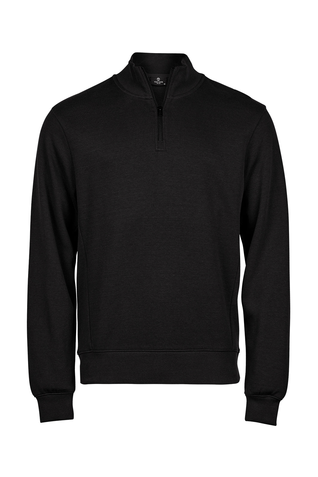 RIBBED INTERLOCK HALF ZIP