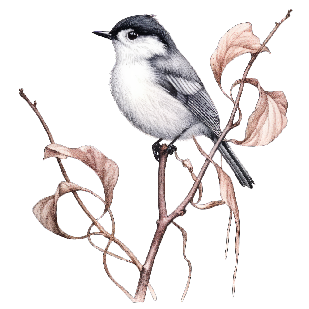 Black-tailed gnatcatcher bird 1- paitakuva