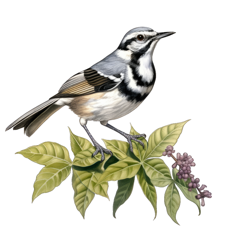Black-throated gray warbler bird 1- paitakuva