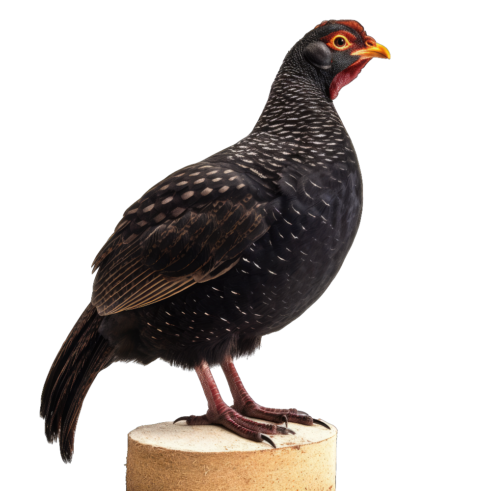 Black francolin bird 1- paitakuva