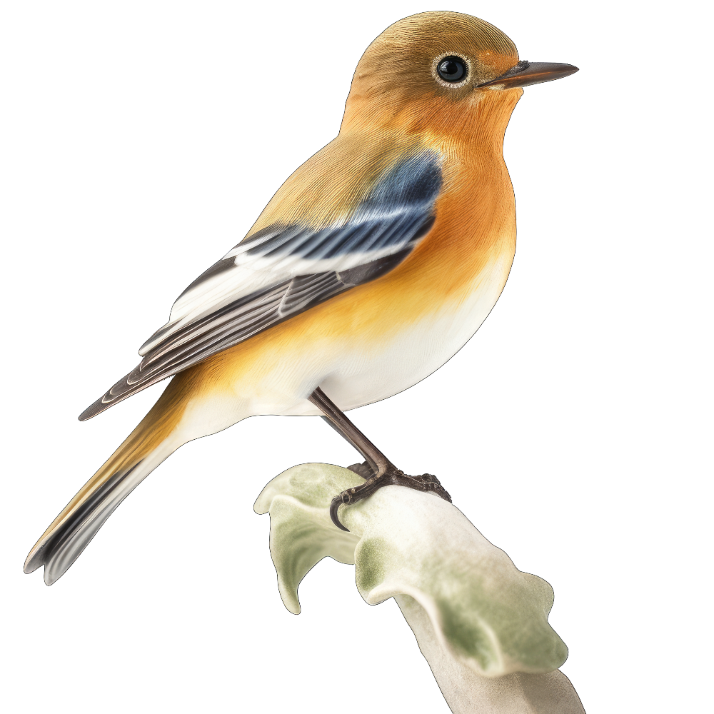 Buff-breasted flycatcher bird 1- paitakuva