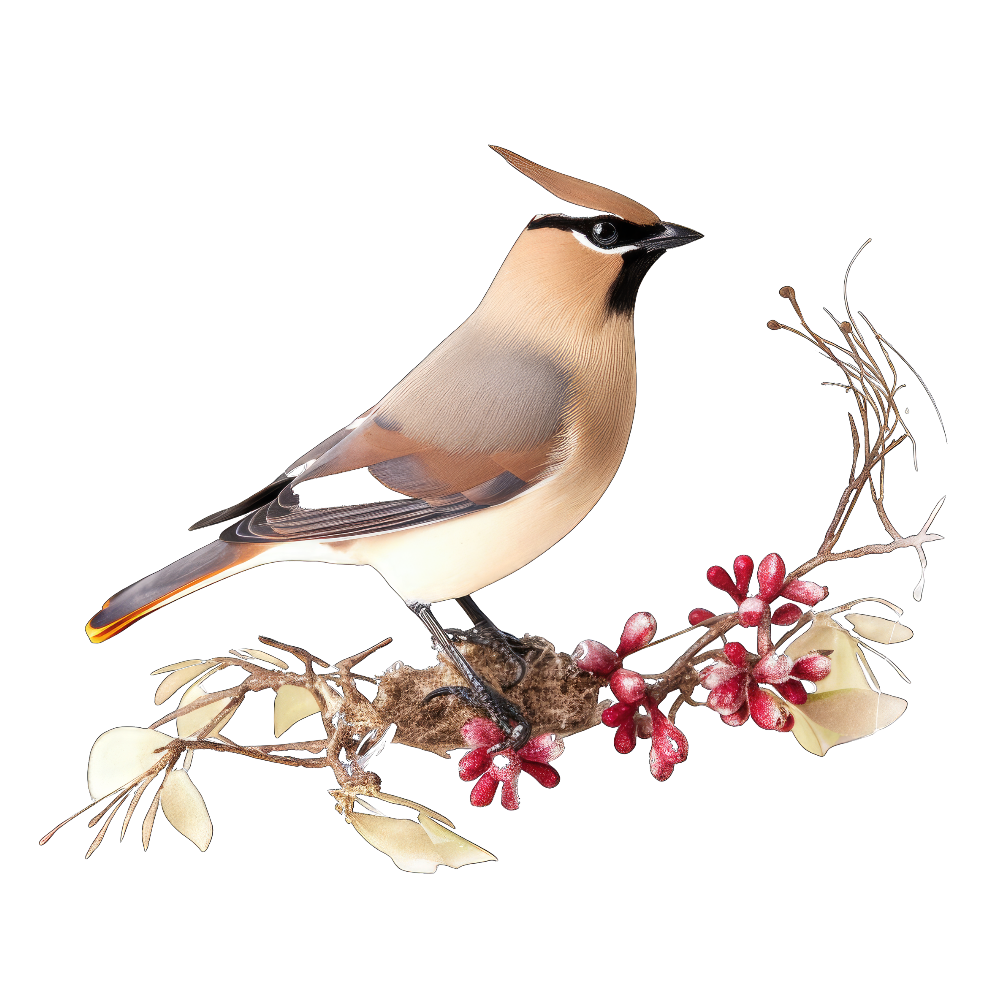 Cedar waxwing bird 1- paitakuva