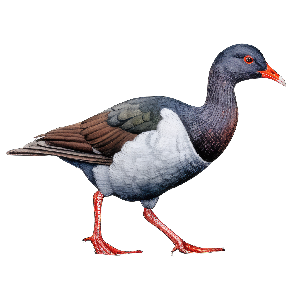 Common gallinule bird 1- paitakuva